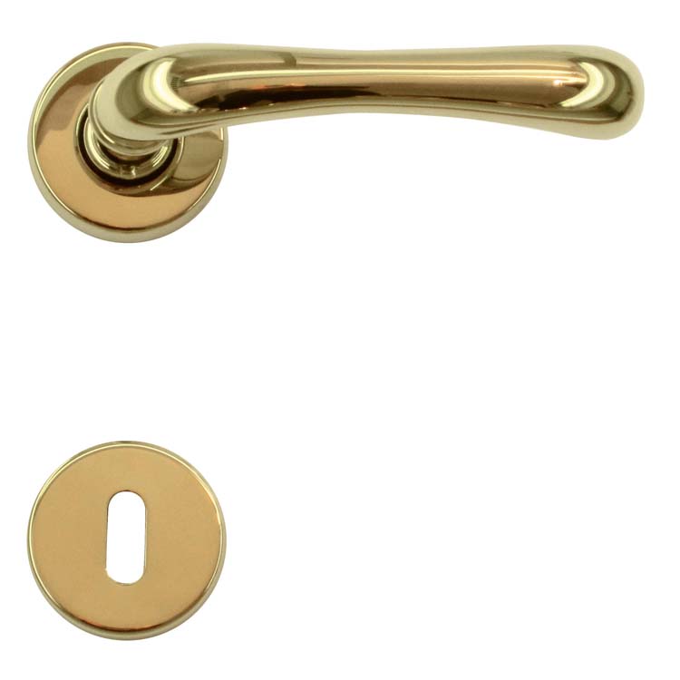 Poignée de porte pisa titanium rosace barbe