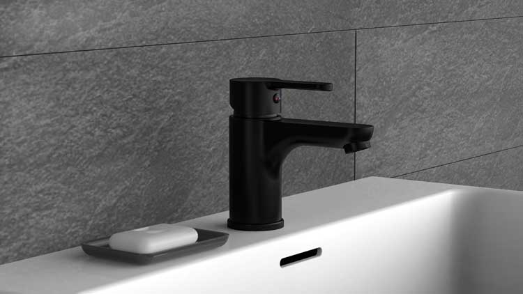 Robinet de lavabo Dex noir mat