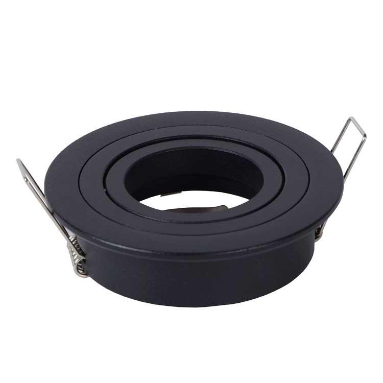 Inbouwspot rond - Ø 9 cm - 1xGU10 - Zwart