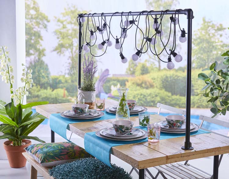 Eclairage de fête Adria 10 lampes câble 7,5m