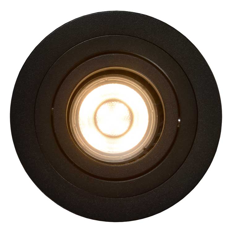 Inbouwspot rond - Ø 9 cm - 1xGU10 - Zwart