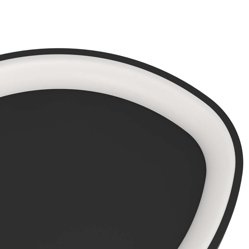 Plafonnier - Noir - Ø35cm - Dimmable - LED - 1x14W - 2700-6500K - télécommande