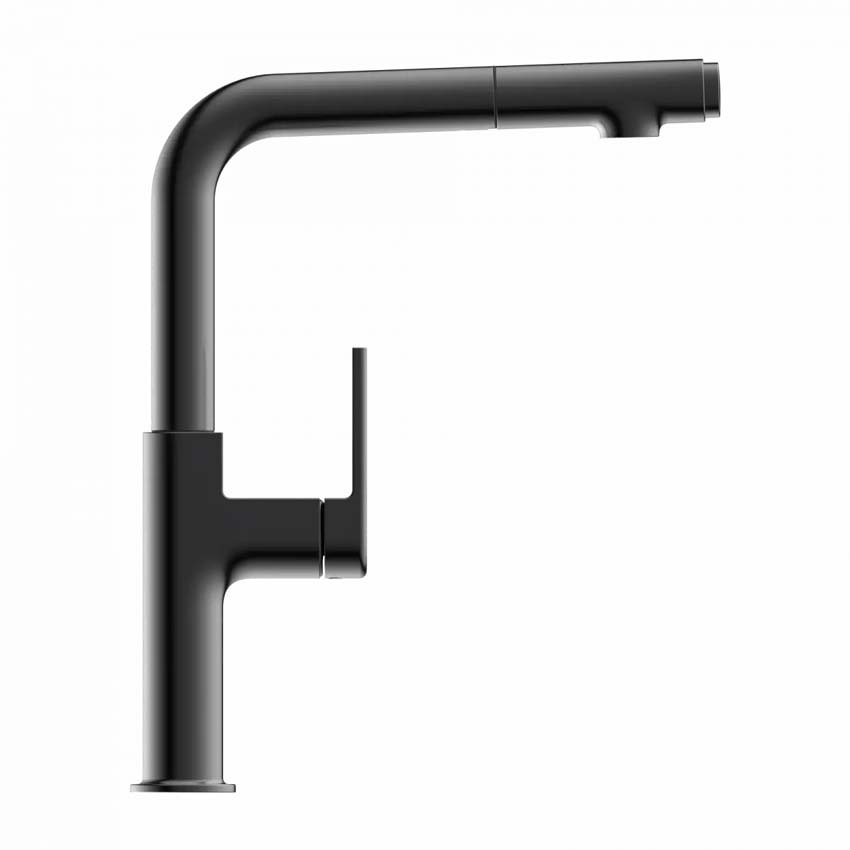 Robinet de cuisine Wasserwerk WK 11 graphite mat avec bec extractible