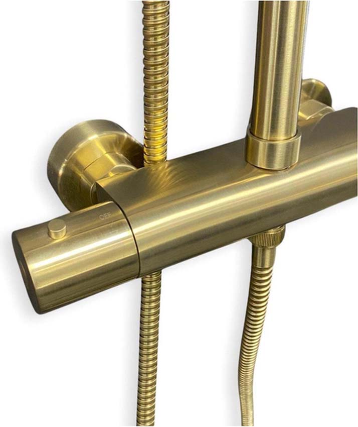 Doucheset Kaylee thermostatisch goud