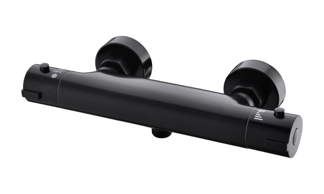 Robinet de douche Hanna thermostatique avec cooltouch noir mat