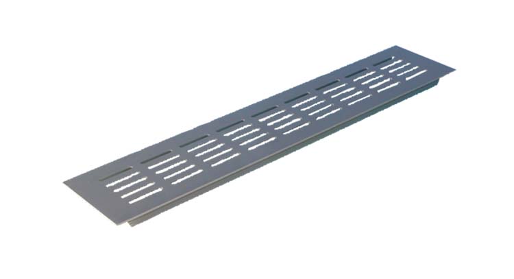 Inbouwluchtrooster aluminium 400mmx80mm