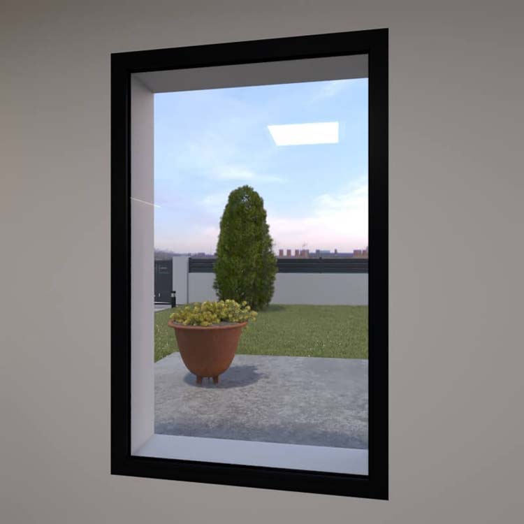 Châssis fixe ALU Luxio noire sur mesure