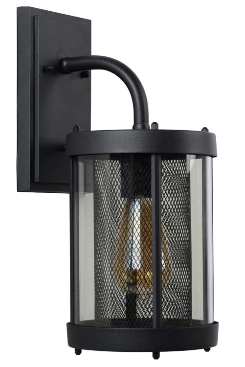 Lucide MAKKUM - Applique murale Extérieur - E27 - IP23 - Noir
