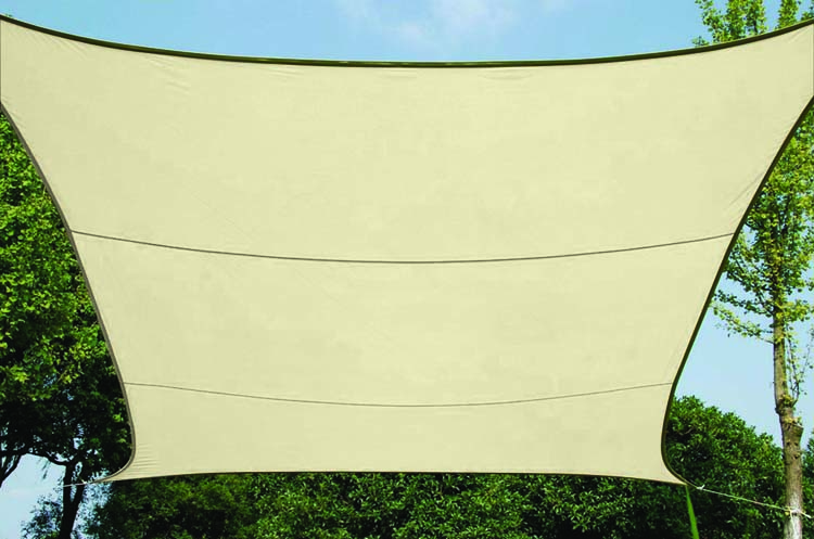 Toile de store carré 3.6x3.6 m crème