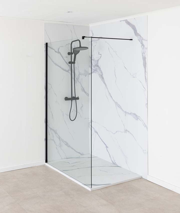 Panneau de douche Milo Slate blanc aspect marbre 91,4x243,8cm