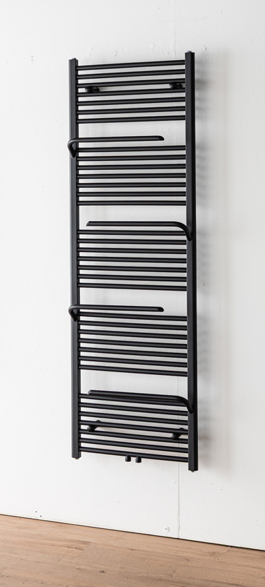 Handdoekradiator Dale 180x60cm enkel zwart 946W