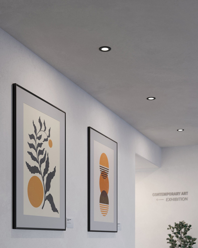 Spot encastrable - noir - Ø8,6cm - LED - 1x2,7W - 3000K