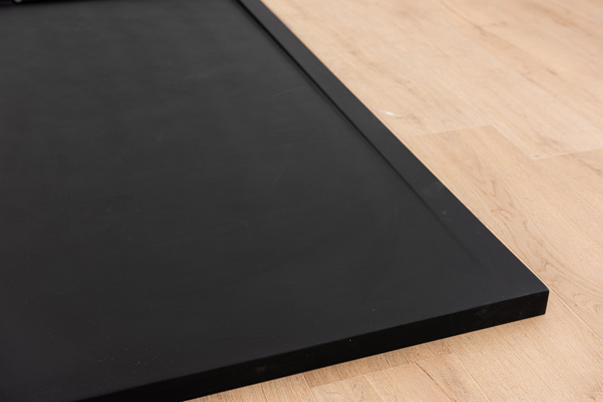 Douchebak Akon polybeton mat zwart 160x90cm