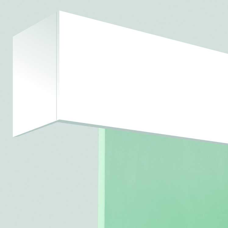 Afdekplaat MDF voor rail incl. 2x zijafwerking 10x200cm