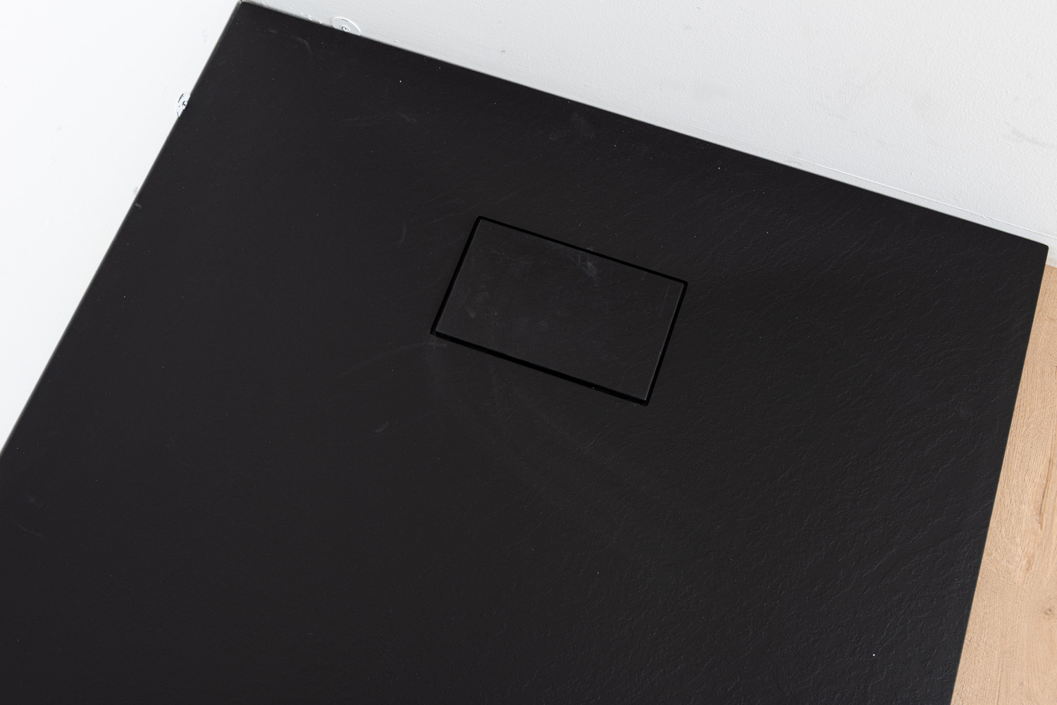 Douchebak Moby SMC mat zwart leisteenlook 80x80cm