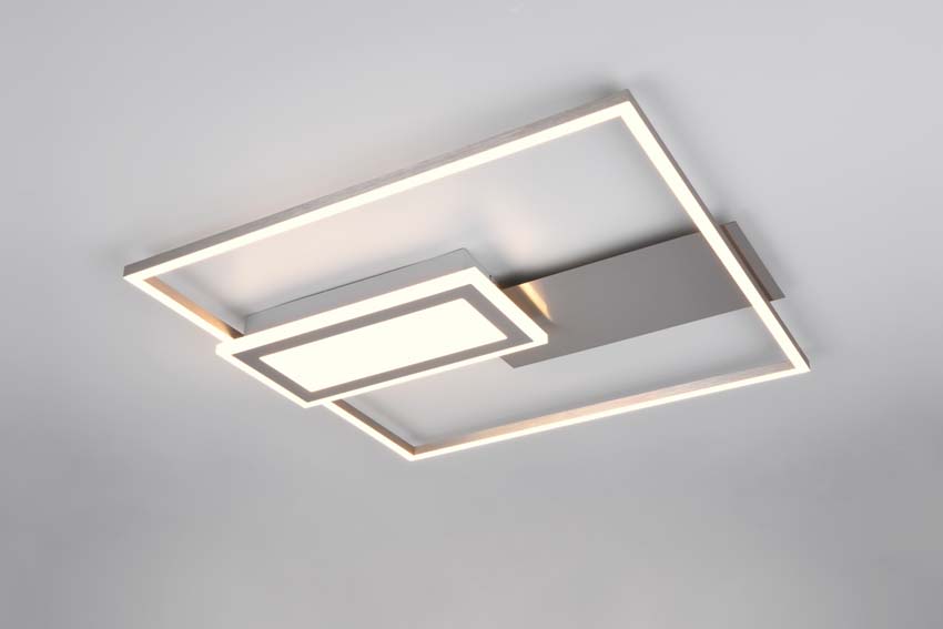 Plafonnière - Chroom - 53x50x5cm - Dimbaar - LED - 1x32W - 2700-6500K