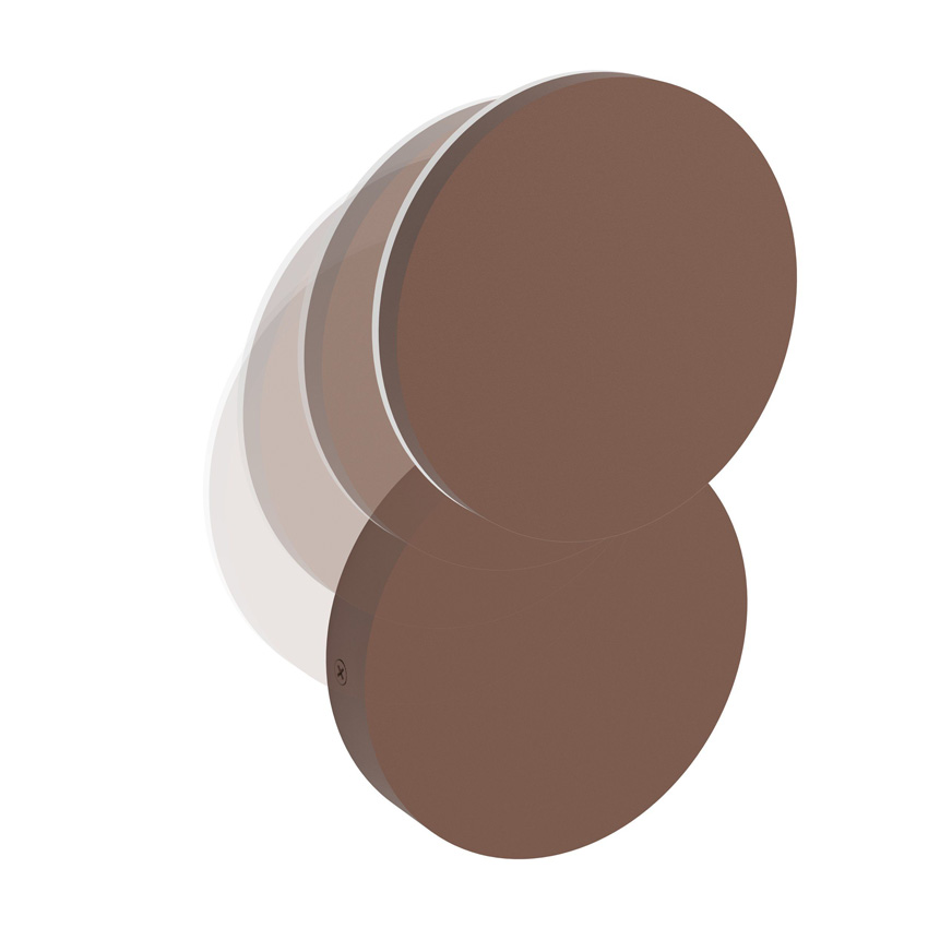 Wandlamp - roest - 14x14x4,7cm - LED - 1x8W - 2700/4000/6500K - 950lm - IP44 - rond