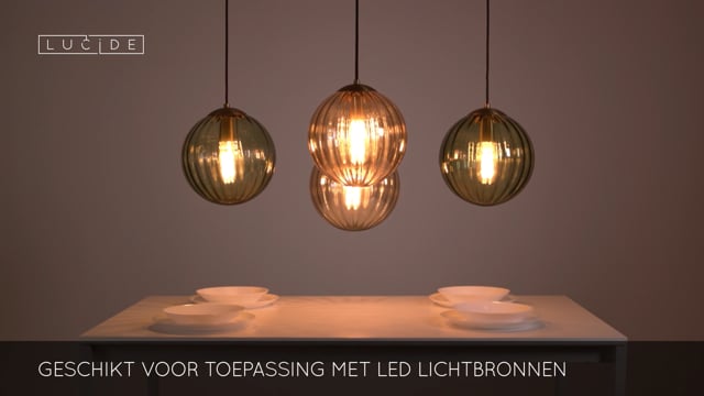 Lucide MONSARAZ - Suspension - 4xE27 - Vert