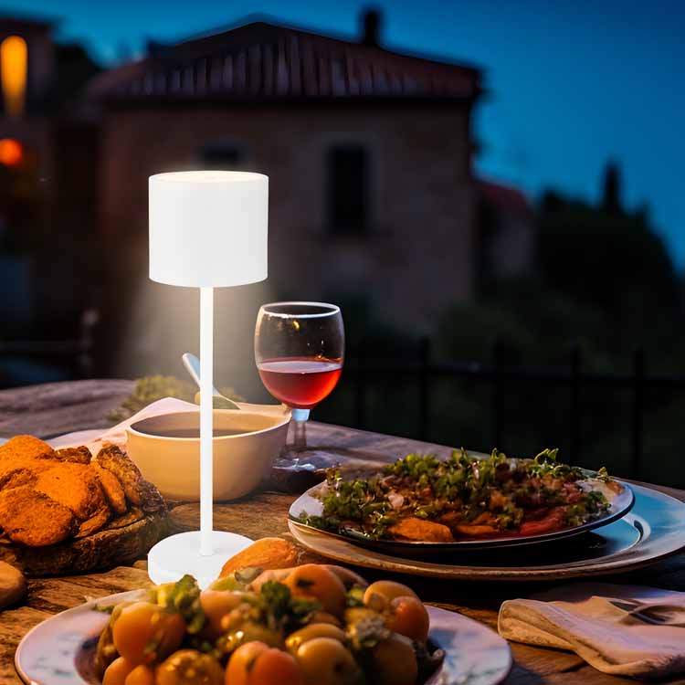 Tafellamp Lumaro - wit - 36cm - dimbaar - LED - 2.5W - 3000K - IP44 - oplaadstation