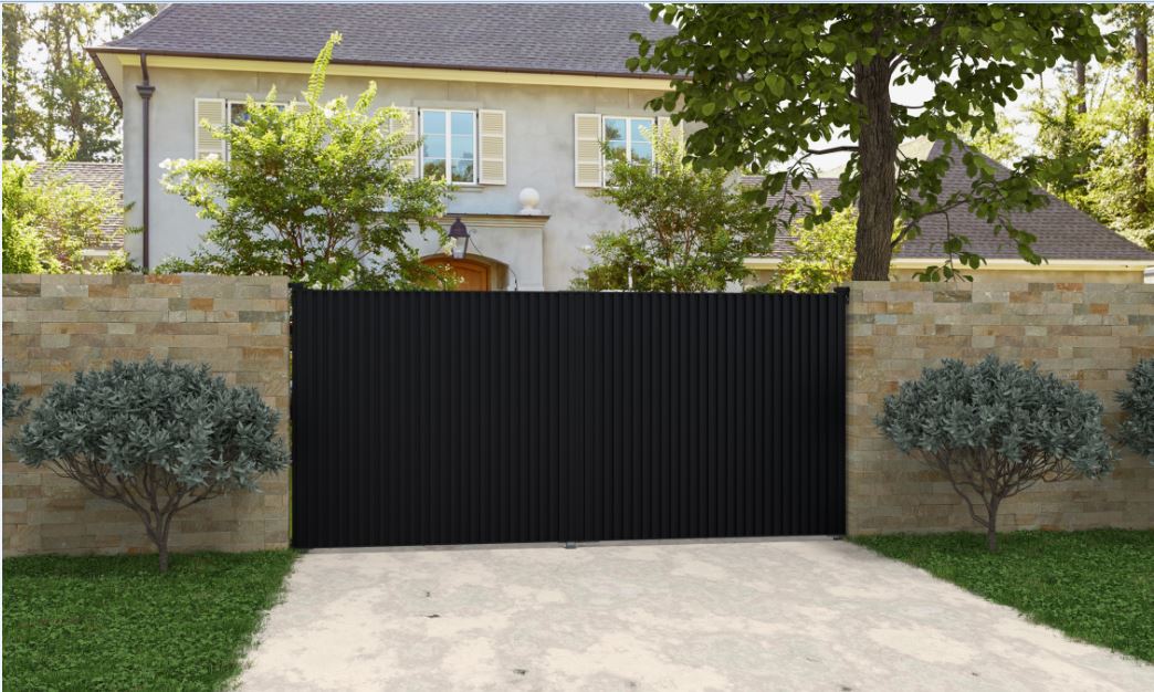Portail battant Line Up alu noir 300x175cm
