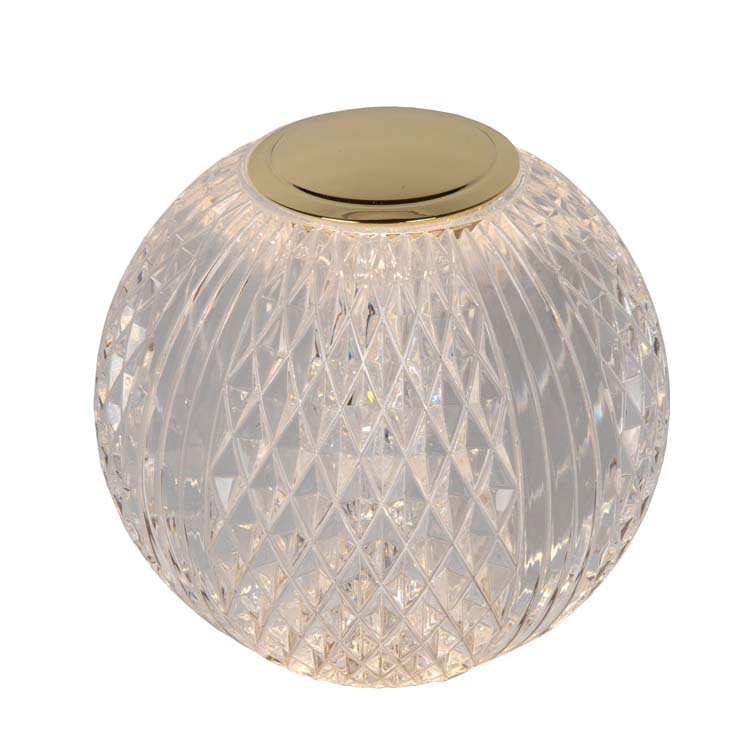 Lampe de table - Ø 9 cm - LED Dim. - 1x1,5W 3000K - 3 StepDim - Transparent