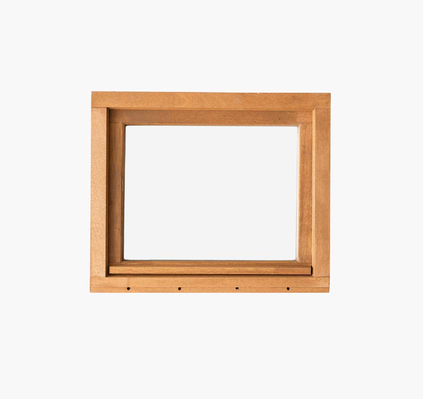 Fenêtre abbatant en bois Meranti Trae 55mm naturel 600 x 500 mm