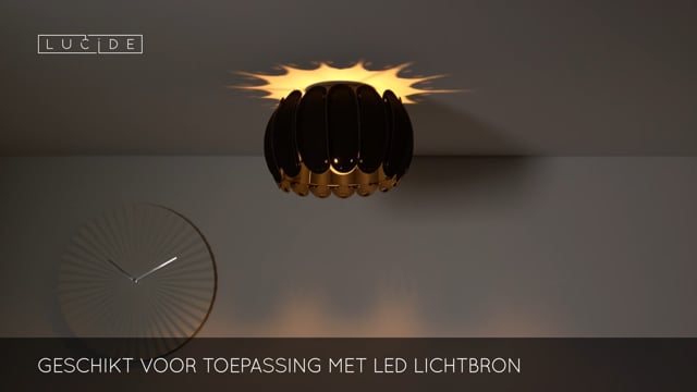 Lucide SPENCER - Plafonnière - Ø 30 cm - 1xE27 - Zwart Lucide SPENCER - Plafonnière - Ø 30 cm - 1xE27 - Zwart