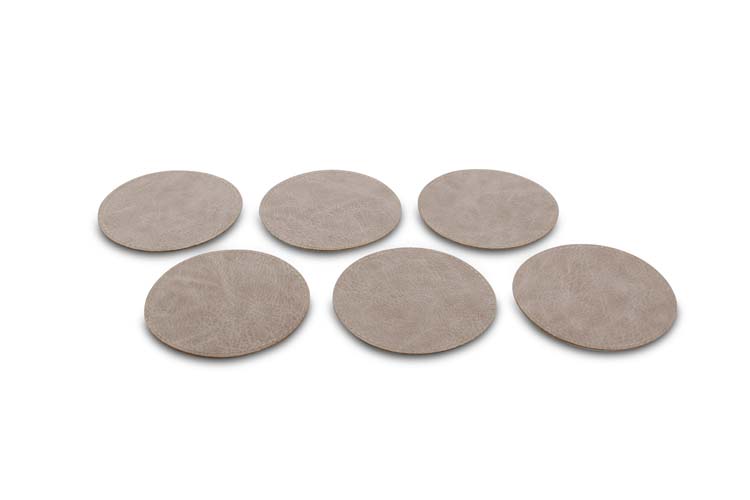 Coasters set de 6 pièces beige aspect cuir