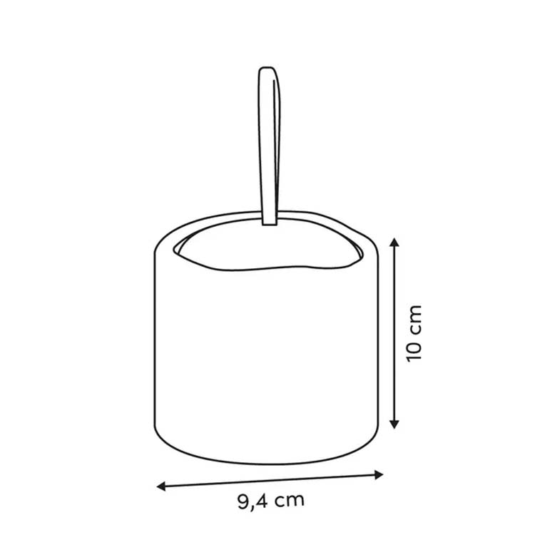 Support pour disques de coton Owen polyrésine beige 10x9,4x10cm
