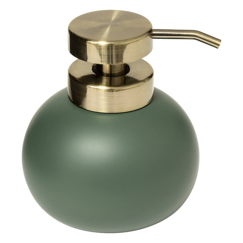 Zeepdispenser Solane polyresin groen 10,1x10,1x12,2cm