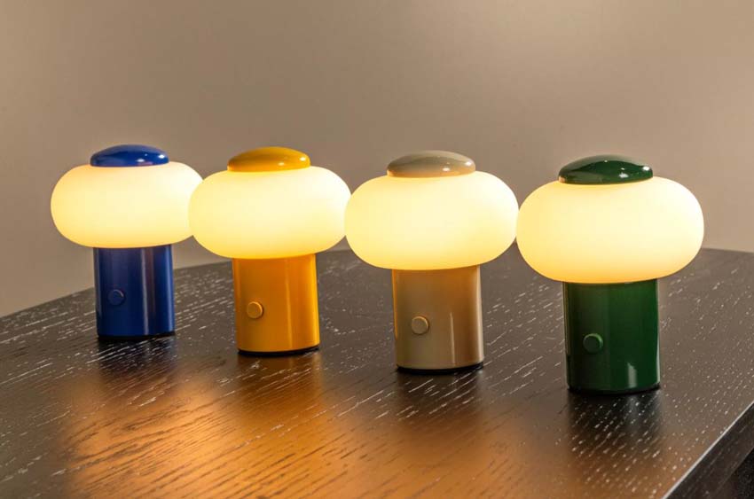 Lucide Essential Gustav - Lampe de table rechargeable - Batterie/Pile - Ø8cm - LED dimmable - 1x0,8W 2700K - Vert