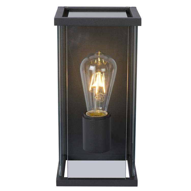 Lucide CLAIRE MINI - Wandlamp Buiten - E27 - IP54 - Antraciet