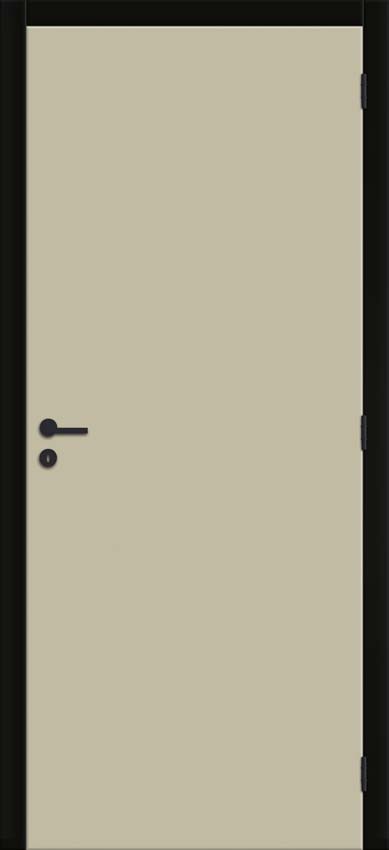 Complete binnendeur Senso saliegroen 201,5x63cm tubespaan omkeerbaar + deurkast zwart 16,5cm