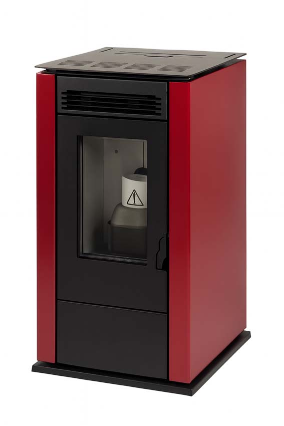 Pelletkachel Model 6 - 6,2kW - 130m³ - bordeaux - 90x47x47cm