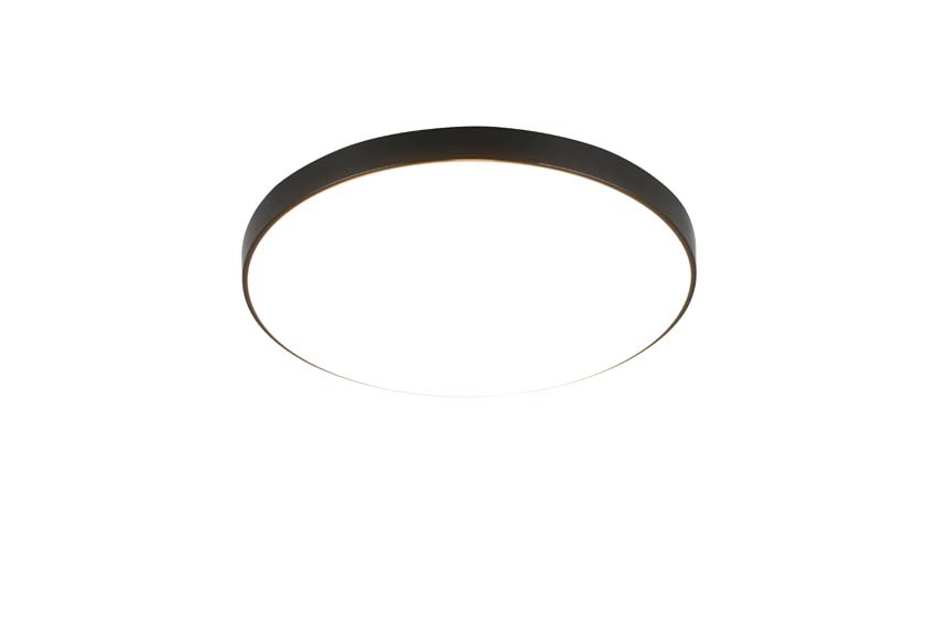 Plafonnier - Noir - Ø27cm - 1x18W - 4000K - IP44