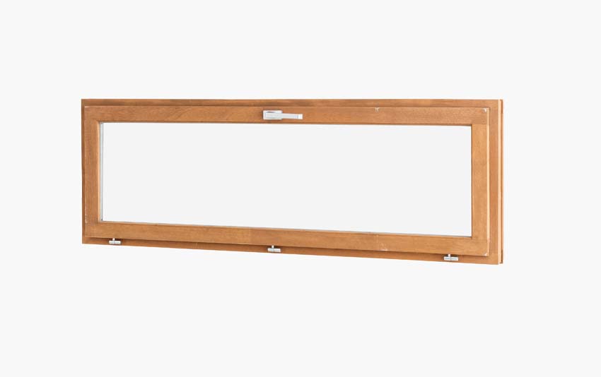 Fenêtre à soufflet Trae bois Meranti 55mm naturel L1500xH500mm