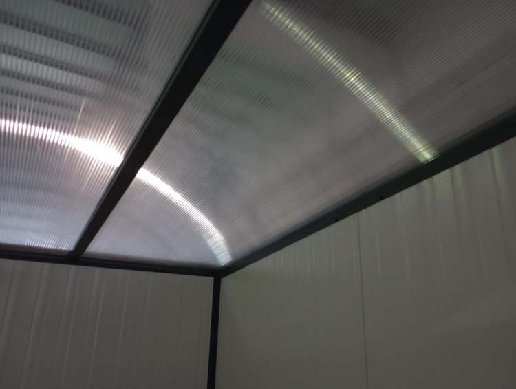 Tuinhuis metaal antraciet Seine L 408 x 308 x 240 cm