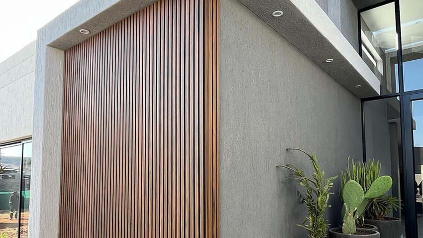 Profil d'angle Line up Liam en WPC brun foncé 290cm