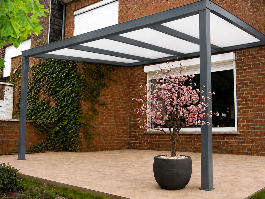 Toiture de terrasse Shadow anthracite 4x2,5m