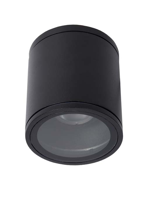 Plafondlamp badkamer - zwart - rond - GU10 - 50W - IP65