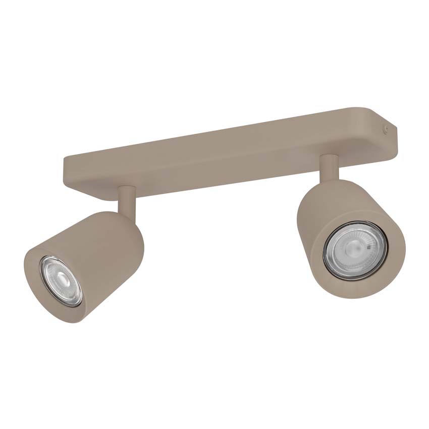 Opbouwspot - Zand - L18xH11cm - Dimbaar - GU10 - 2x5W