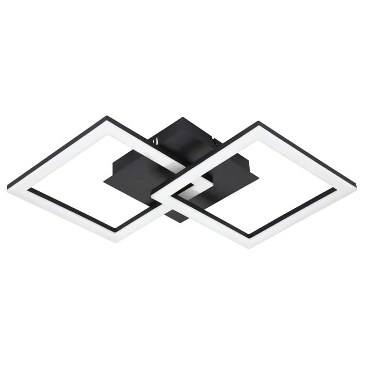 Plafonnier alu noir 20W 2600 lumen blanc naturel