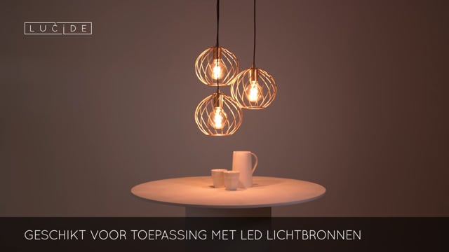 DANZA - Hanglamp - Ø 50 cm - 3xE27 - Mat Goud / Messing DANZA - Hanglamp - Ø 50 cm - 3xE27 - Mat Goud / Messing