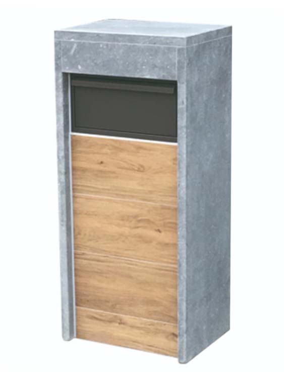 Pakketbrievenbus Fleron Belgische blauwsteen & houtlook