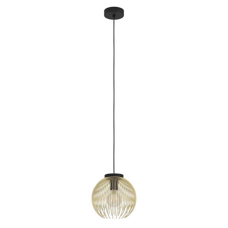 Lampe suspendue Vene 1xE27 noir/or