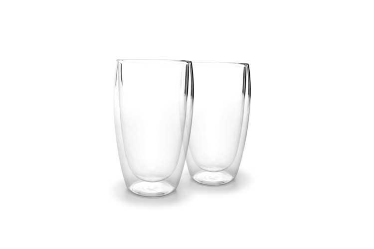 Tasse en verre à double paroi 0.44 L 2 pièces