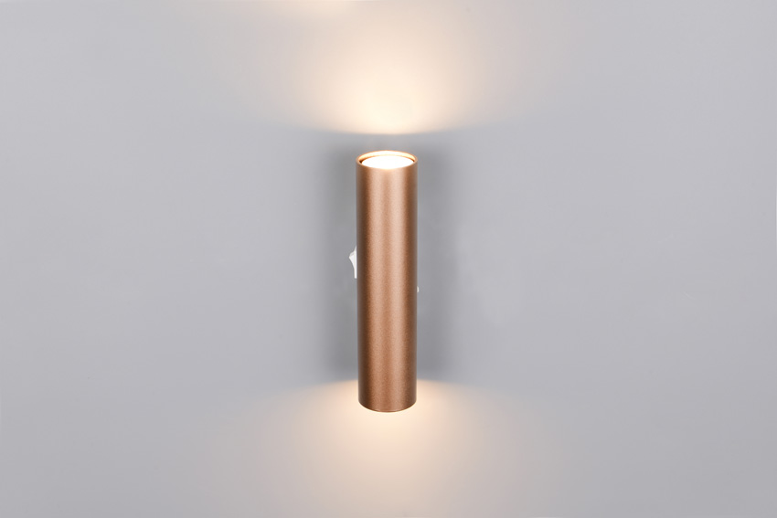 Wandlamp - koffie - 18x4x7cm - GU10/MR11 - 2x5W