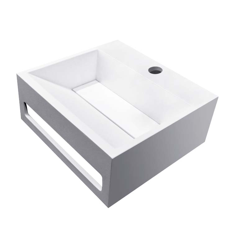 Handenwasser Kamila solid surface wit 12,5x30x28cm