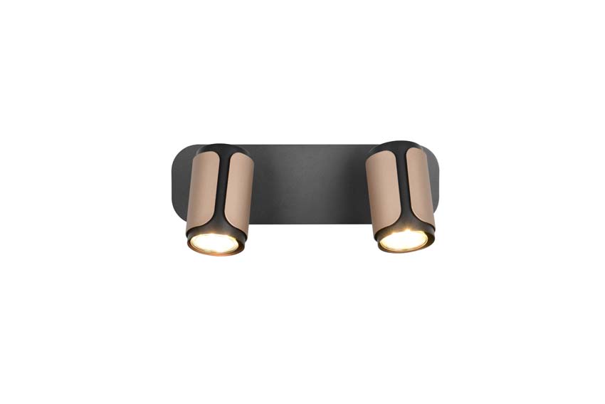 Spot en saillie - Brun café - 30x12x16cm - Dimmable - GU10 - 2x10W
