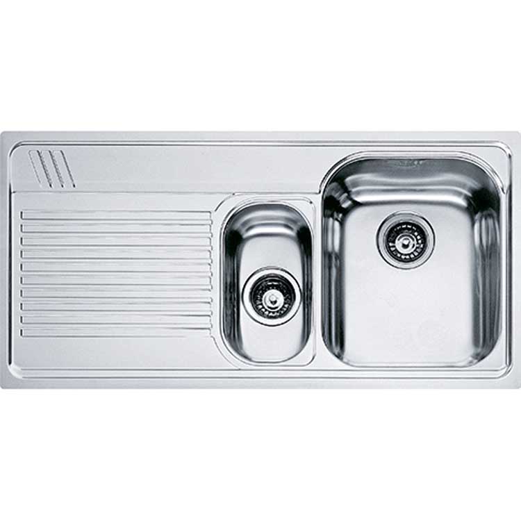 Franke inbouwspoelbak Armonia 1+1/2 1000x500mm glad links druipblad